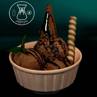 بستنی وانیل  و نسکافه